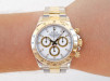 Швейцарський годинник Rolex Cosmograph Daytona 18K Yellow Gold Steel White Dial 40