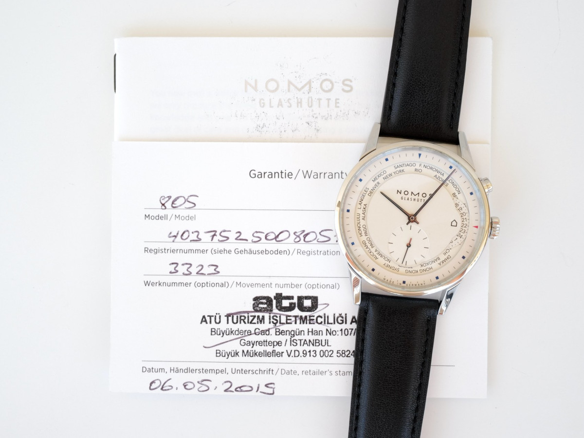 Швейцарские часы NOMOS Glashutte Zurich World Time 40