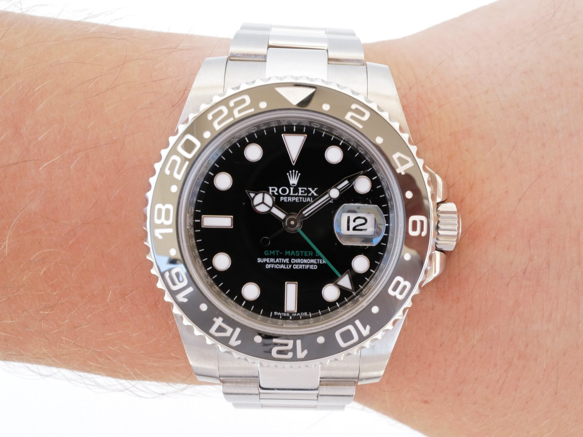 Швейцарський годинник Rolex GMT-Master II Oyster Steel Black Dial 40
