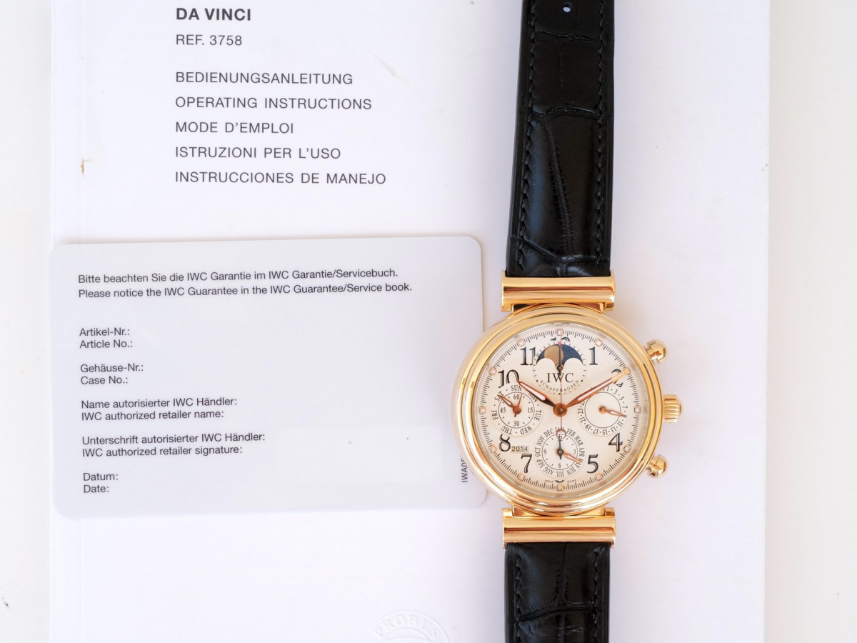 Швейцарские часы IWC Da Vinci Perpetual Calendar Chronograph 18K Rose Gold