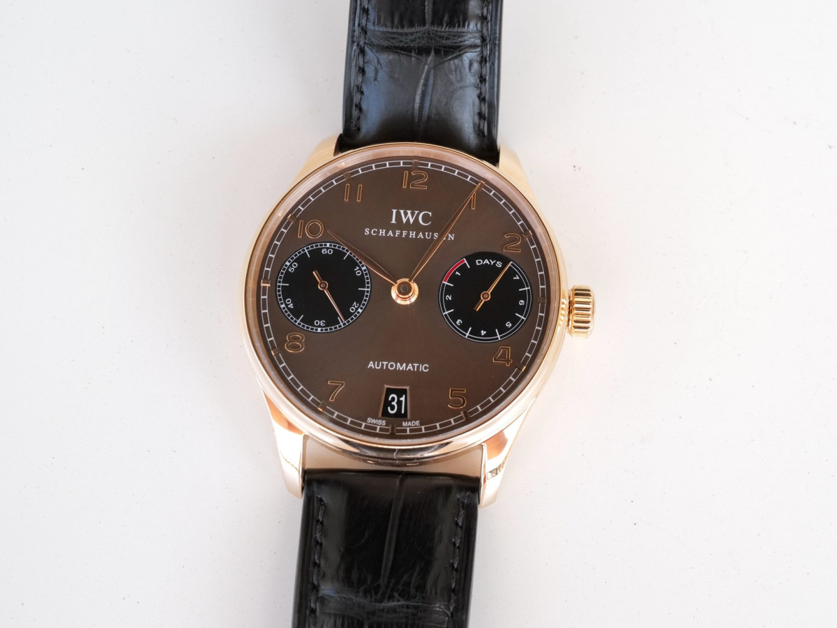 Швейцарские часы IWC Portugieser Automatic 7 Days Power Reserve Boutique Edition 18K Rose Gold 42