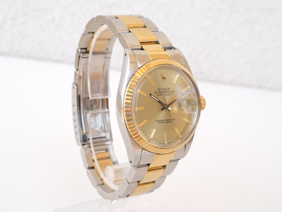 Швейцарський годинник Rolex Datejust 36 Oyster Gold Steel Champagne Dial