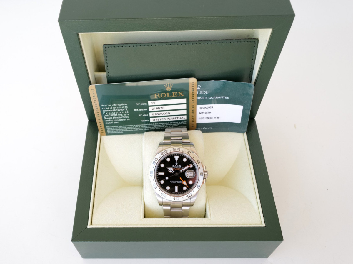 Швейцарський годинник Rolex Explorer II Oyster Black Dial GMT 42