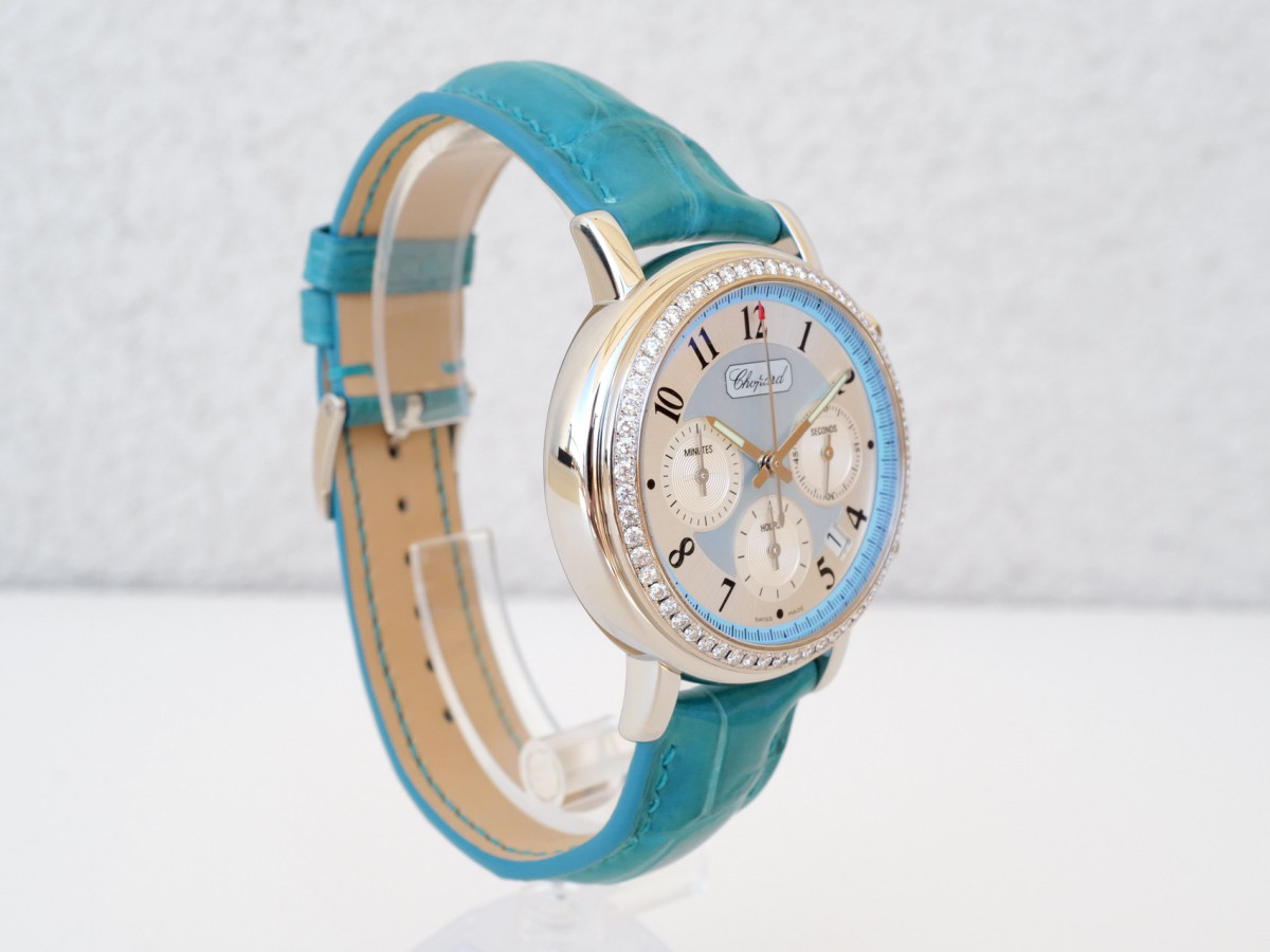 Швейцарские часы Chopard Mille Miglia Elton John Chronograph Limited Edition MOP Dial Diamonds Steel White Gold 39