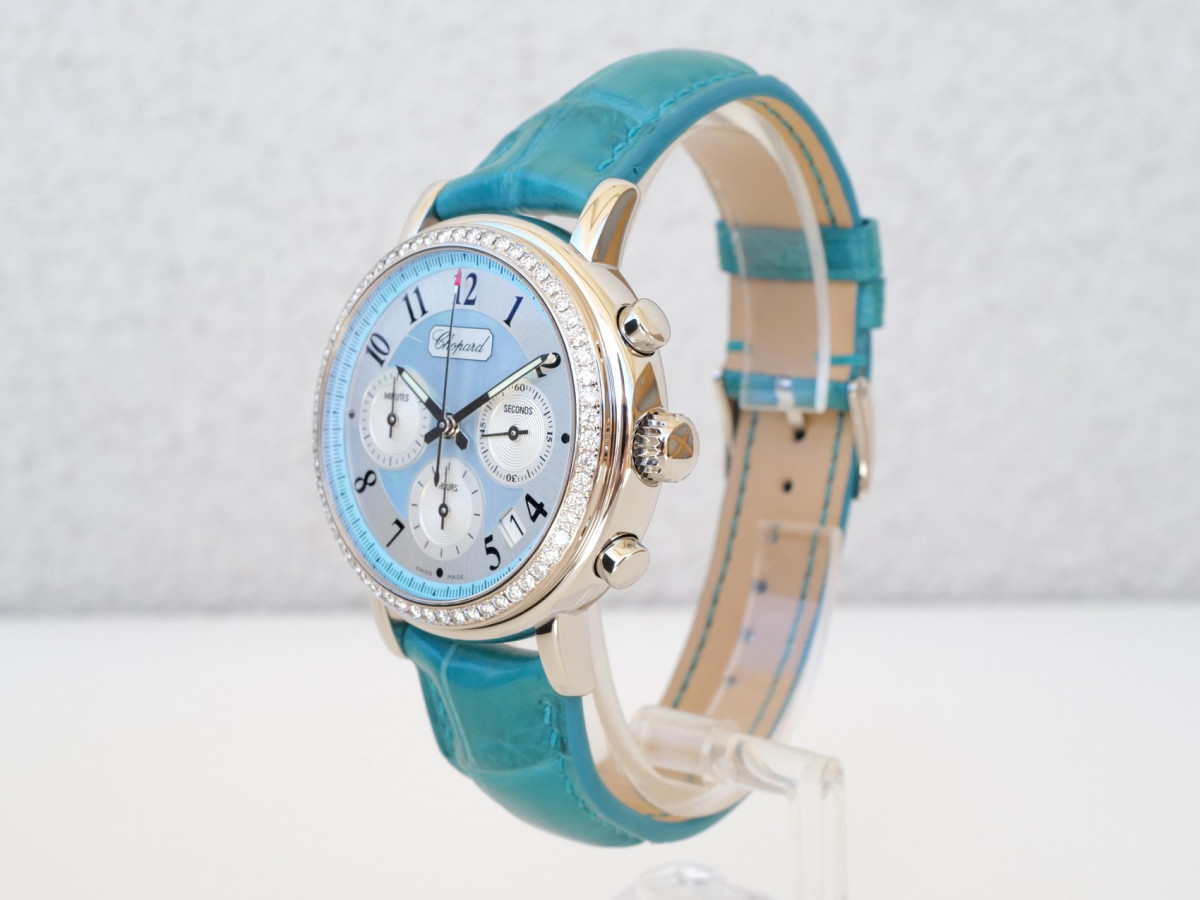 Швейцарские часы Chopard Mille Miglia Elton John Chronograph Limited Edition MOP Dial Diamonds Steel White Gold 39