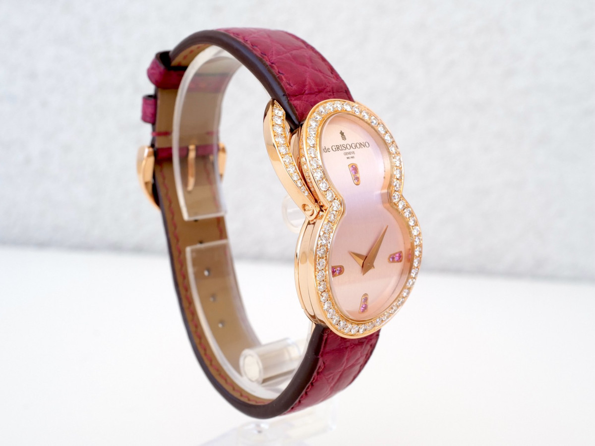 Швейцарские часы De Grisogono Be Eight 18K Rose Gold Diamonds Sapphires