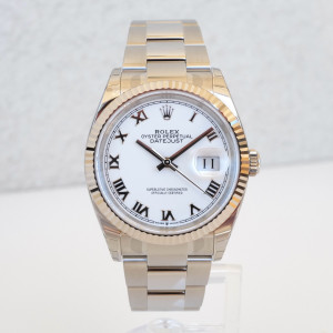 Швейцарський годинник Rolex Datejust 36 Oyster White Roman Dial (2024)