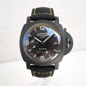 Швейцарський годинник Panerai Luminor 1950 10 Days GMT Power Reserve Black Ceramic 44