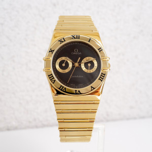 Швейцарские часы Omega Constellation 18K Yellow Gold Black Dial 33
