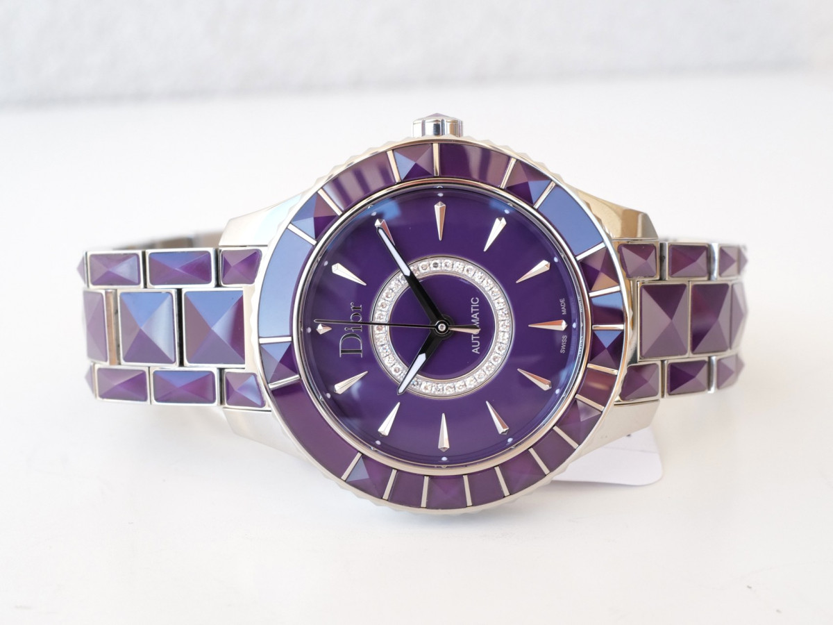 Swiss watch Dior Christal Automatic Diamonds Purple Sapphire 38