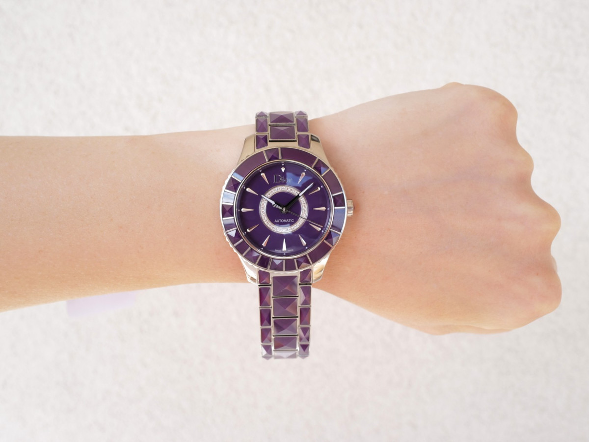 Swiss watch Dior Christal Automatic Diamonds Purple Sapphire 38