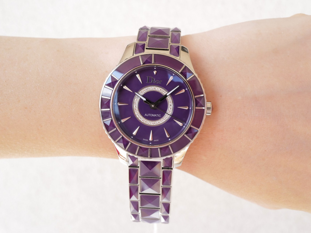 Swiss watch Dior Christal Automatic Diamonds Purple Sapphire 38