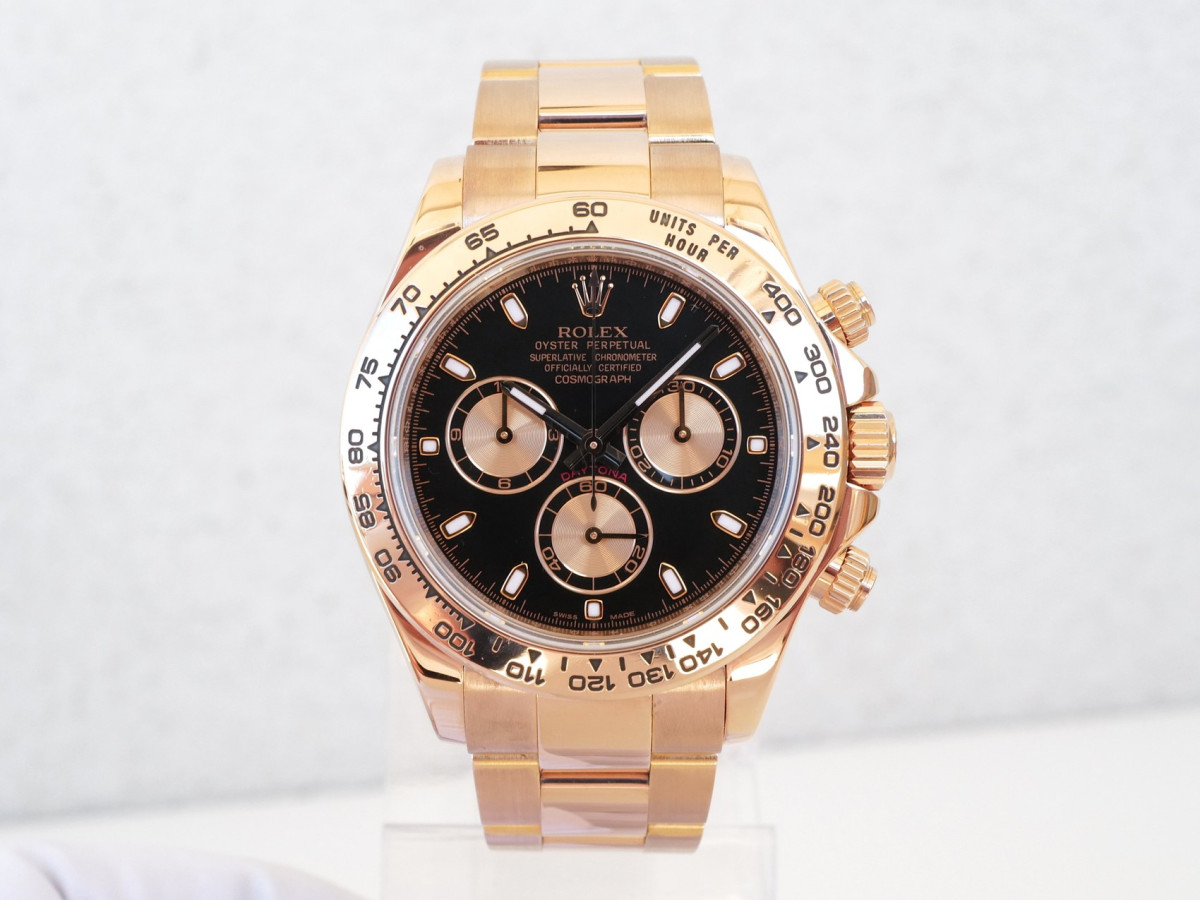 Швейцарський годинник Rolex Daytona Cosmograph Everose Gold Black Dial