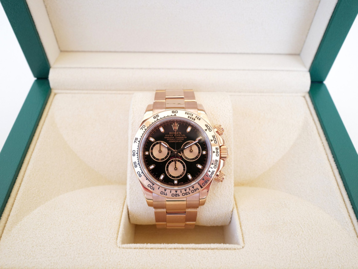 Швейцарський годинник Rolex Daytona Cosmograph Everose Gold Black Dial