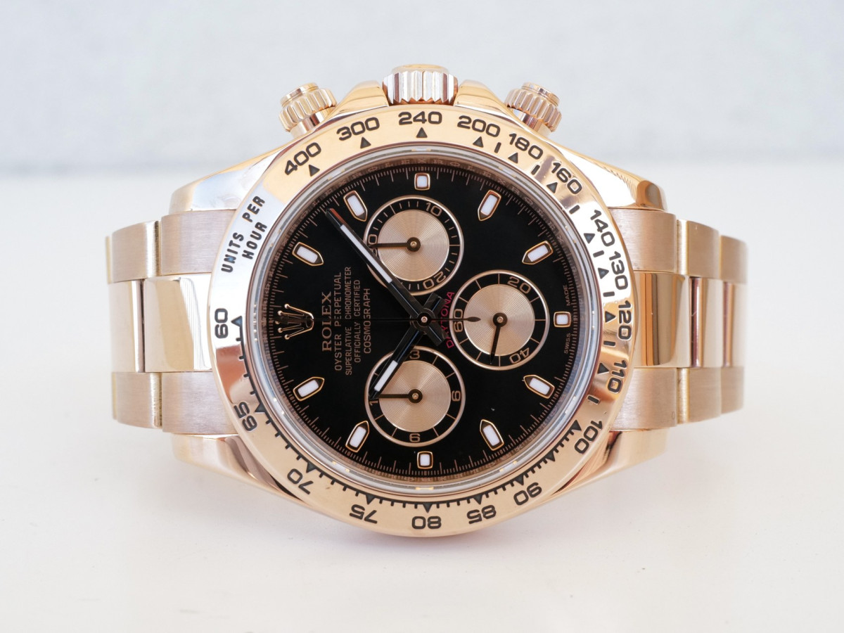 Швейцарський годинник Rolex Daytona Cosmograph Everose Gold Black Dial