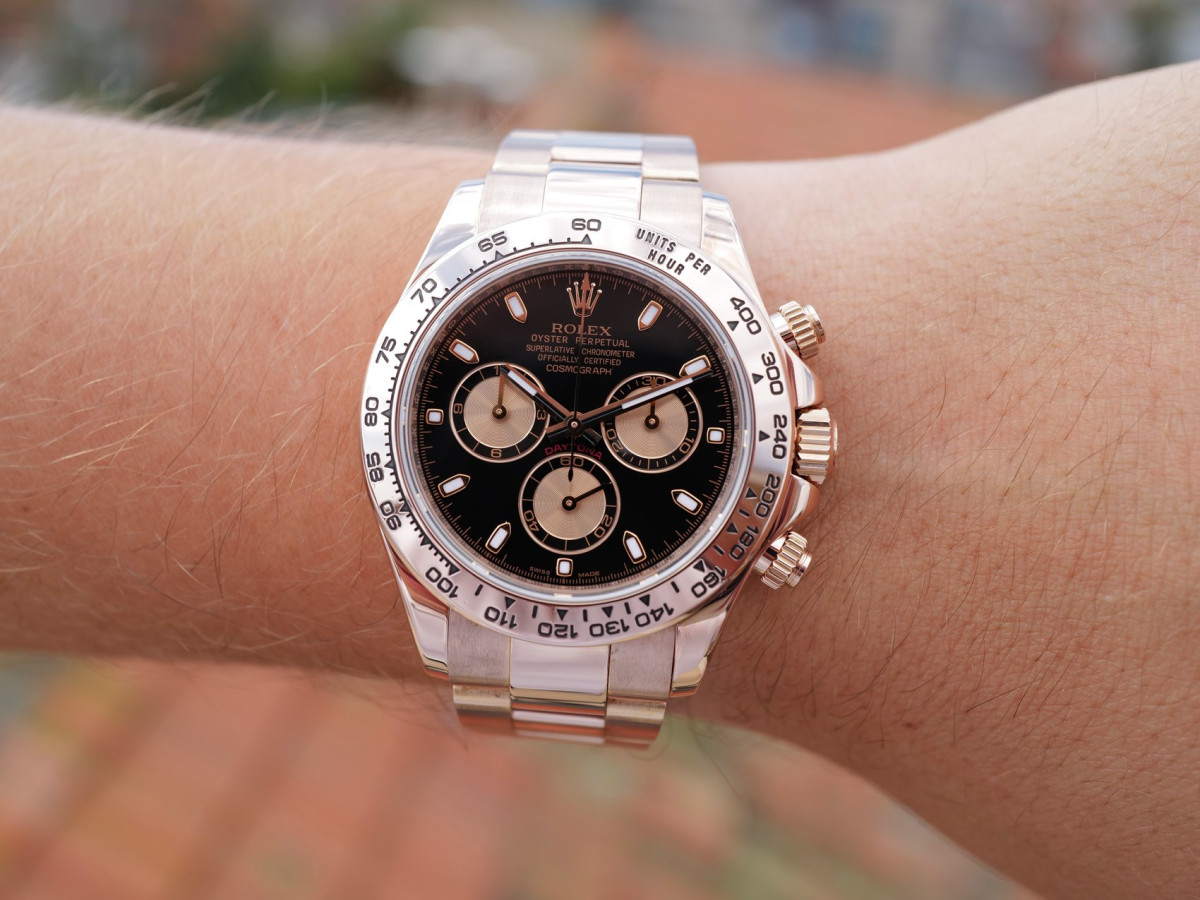 Швейцарський годинник Rolex Daytona Cosmograph Everose Gold Black Dial