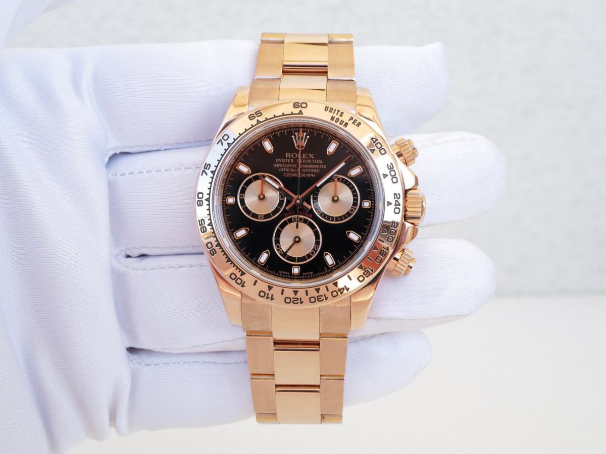 Швейцарський годинник Rolex Daytona Cosmograph Everose Gold Black Dial