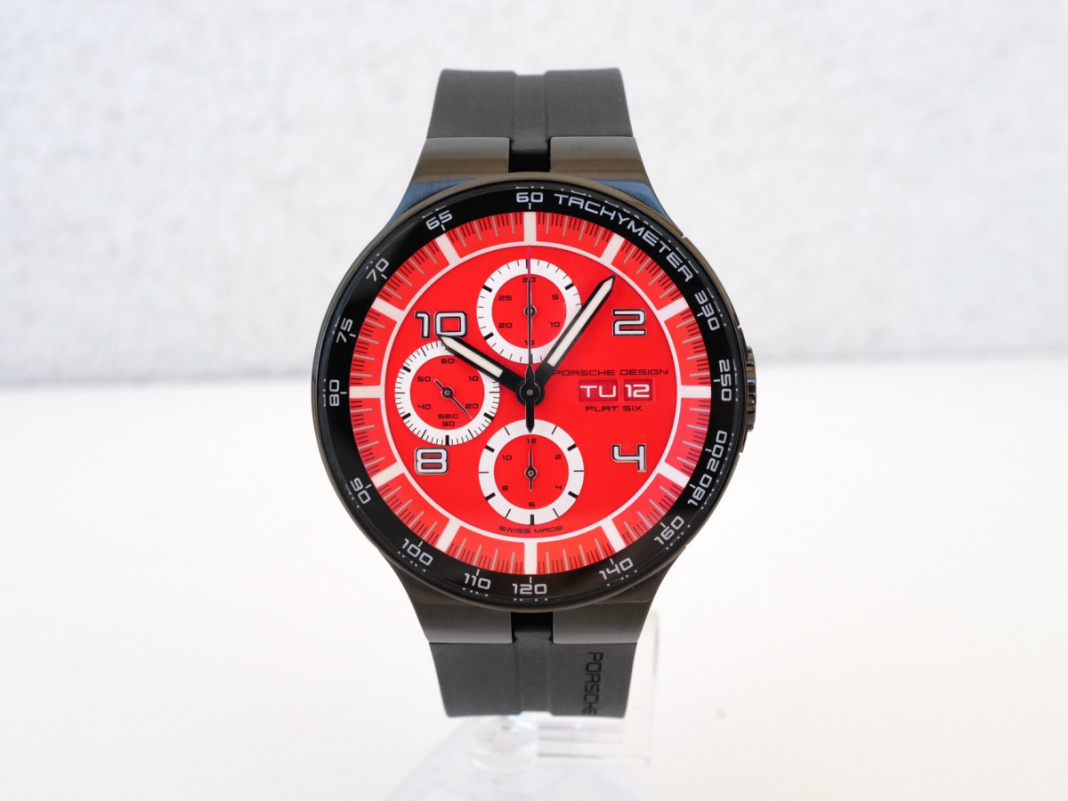 Швейцарський годинник Porsche Design Flat Six Chronograph Red Dial 44
