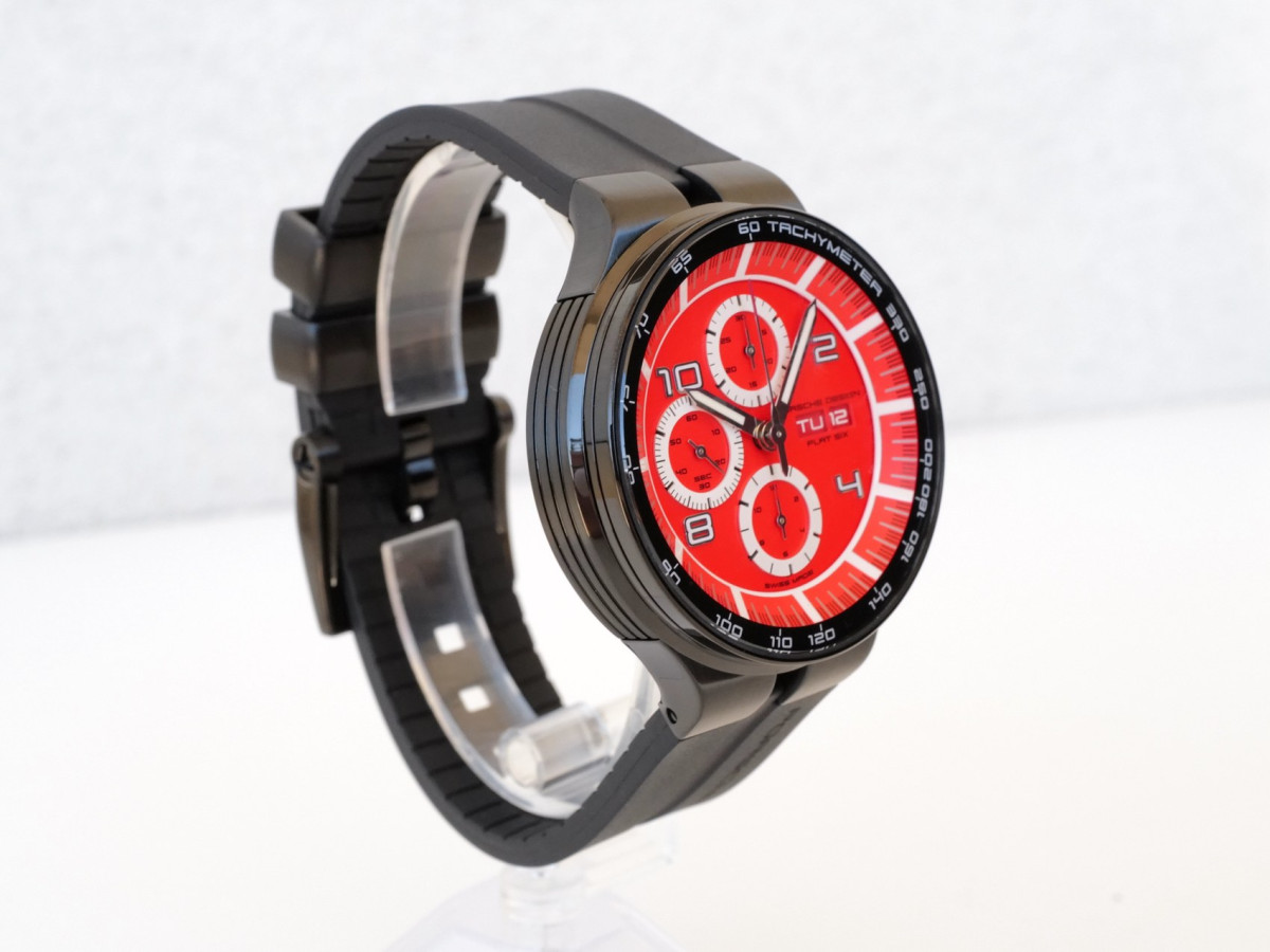 Швейцарський годинник Porsche Design Flat Six Chronograph Red Dial 44