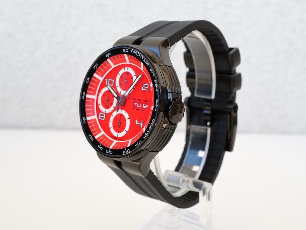 Швейцарський годинник Porsche Design Flat Six Chronograph Red Dial 44