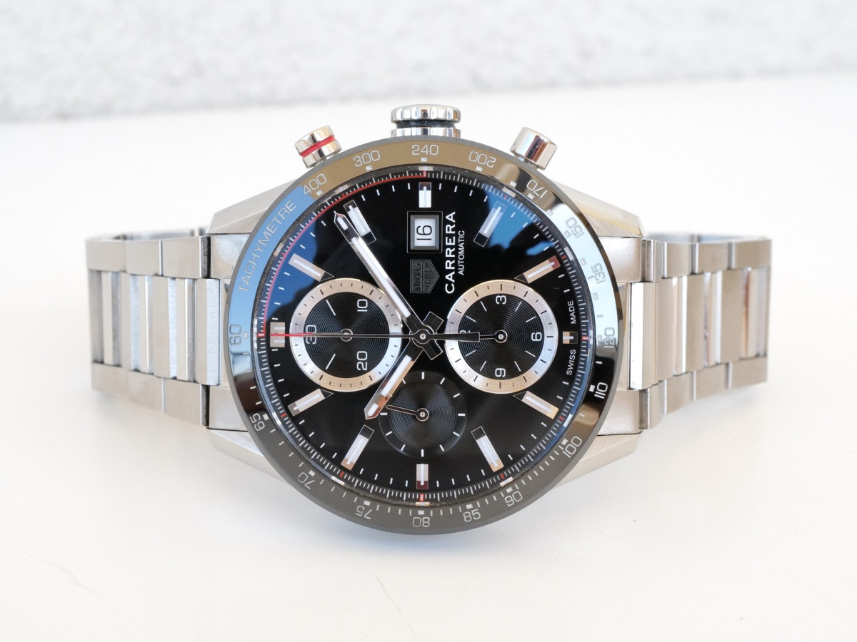 Швейцарские часы Tag Heuer Carrera Calibre 16 Chronograph Black Dial 41