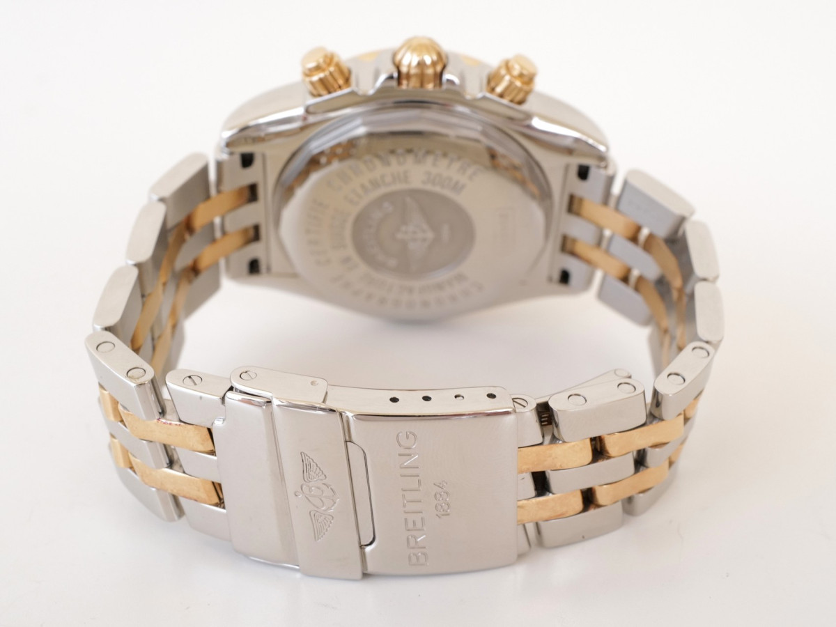 Swiss watch Breitling Chronomat Evolution Gold Steel Blue Roman Dial 44