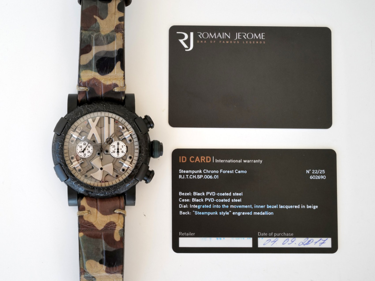 Швейцарские часы Romain Jerome Steampunk Chrono Forest Camo Limited edition of 25