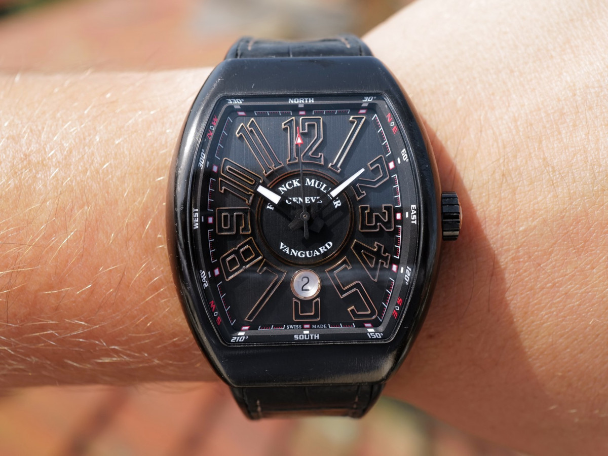 Швейцарские часы Franck Muller Vanguard Black Titanium 18K Rose Gold