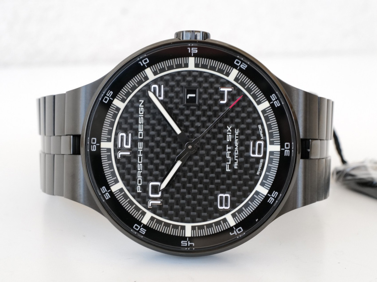 Швейцарские часы Porsche Design Flat Six Black Dial 44