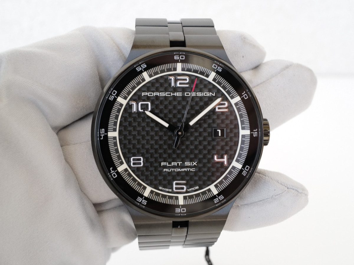 Швейцарские часы Porsche Design Flat Six Black Dial 44