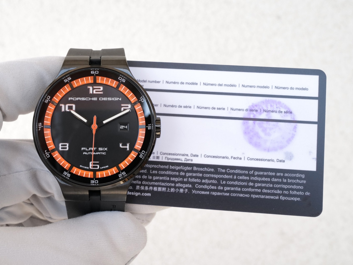 Швейцарские часы Porsche Design Flat Six Black Dial 44