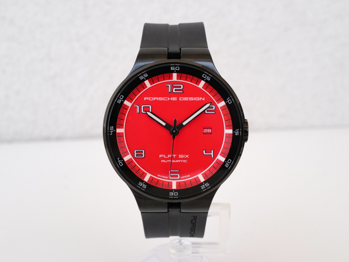 Швейцарские часы Porsche Design Flat Six Red Dial 44