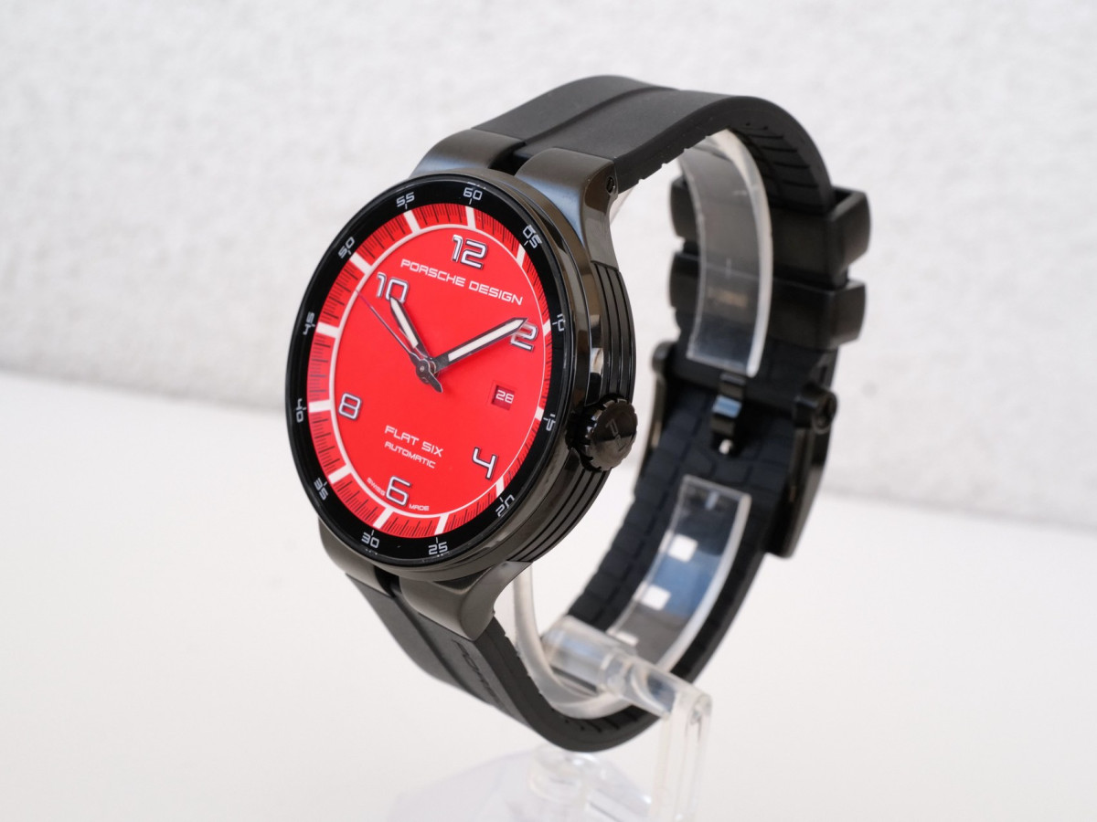 Швейцарские часы Porsche Design Flat Six Red Dial 44