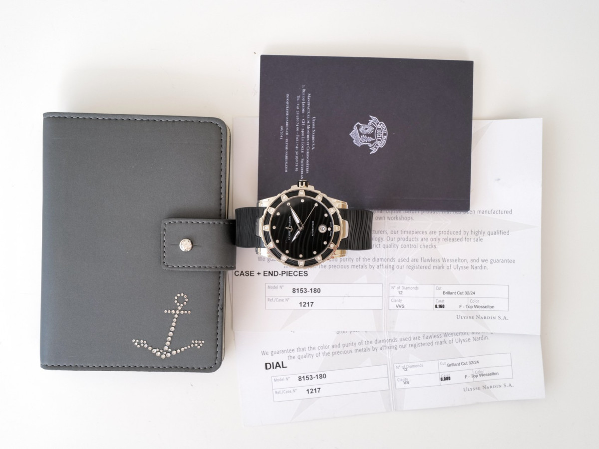 Швейцарський годинник Ulysse Nardin Lady Diver Black Diamond Dial 40