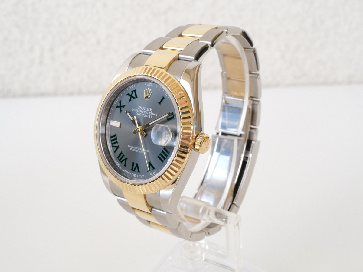 Swiss watch Rolex Datejust 41 Oyster Steel 18K Yellow Gold Wimbledon Dial