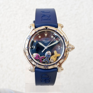 Швейцарские часы Chopard Happy Sport Happy Fish Blue Dial 38