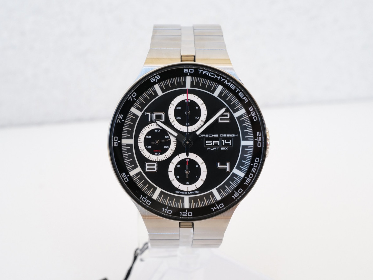 Швейцарские часы Porsche Design Flat Six Chronograph Black Dial 44