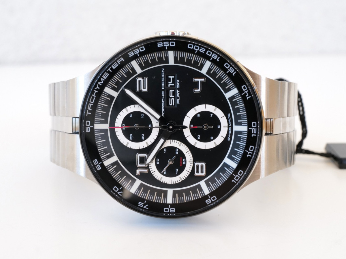 Швейцарские часы Porsche Design Flat Six Chronograph Black Dial 44