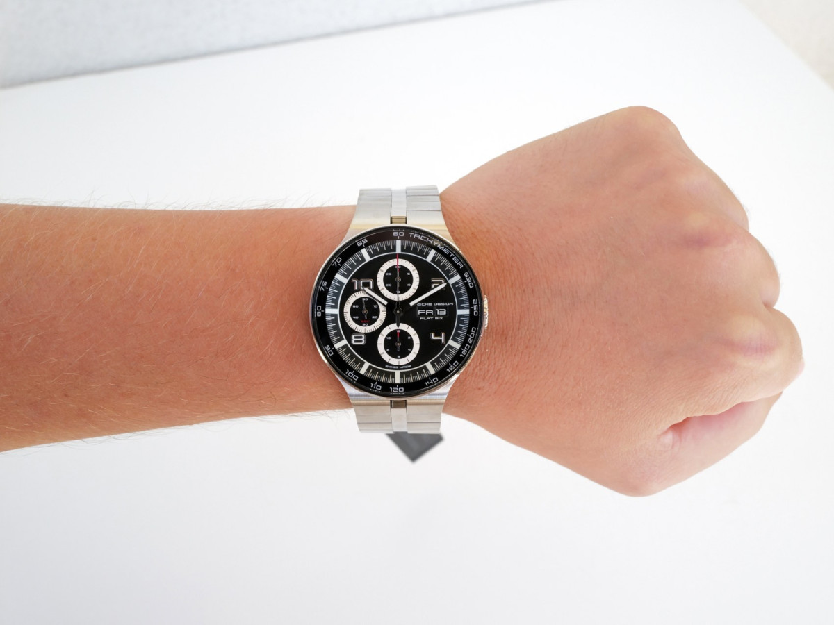 Швейцарские часы Porsche Design Flat Six Chronograph Black Dial 44