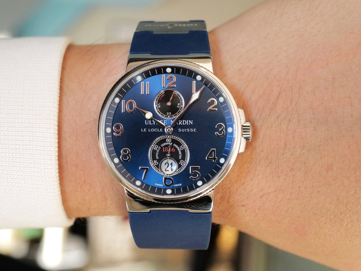 Швейцарський годинник Ulysse Nardin Maxi Marine Chronometer Blue Dial 41