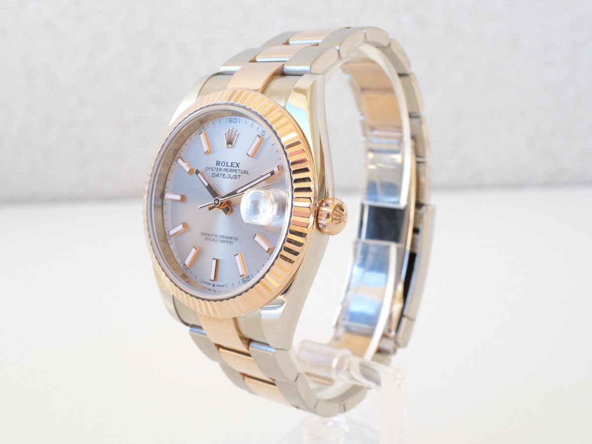 Швейцарський годинник Rolex Datejust 41 Oyster Steel 18K Rose Gold Sundust Dial