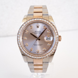 Швейцарские часы Rolex Datejust 41 Oyster Sundust Diamond Dial Bezel