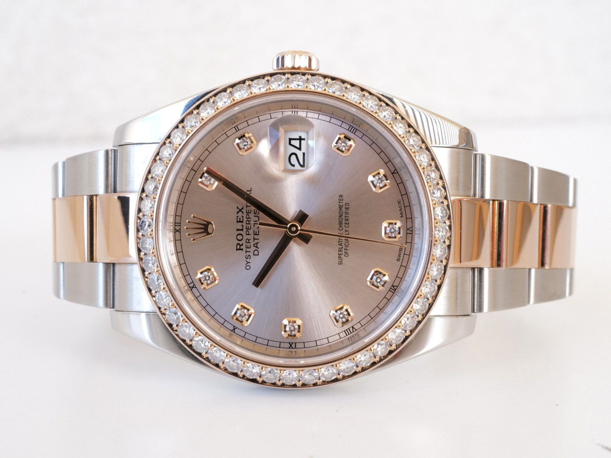 Швейцарський годинник Rolex Datejust 41 Oyster Sundust Diamond Dial Bezel