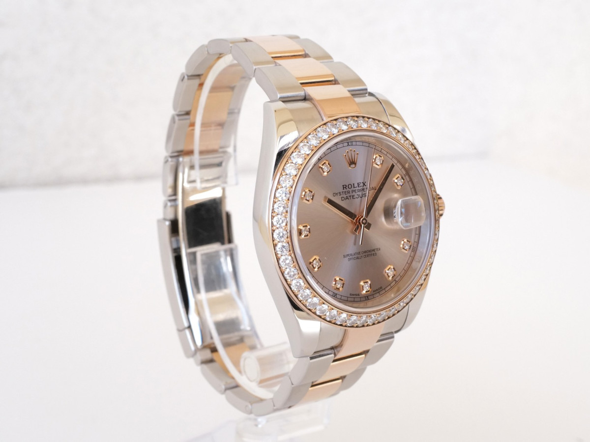 Швейцарський годинник Rolex Datejust 41 Oyster Sundust Diamond Dial Bezel
