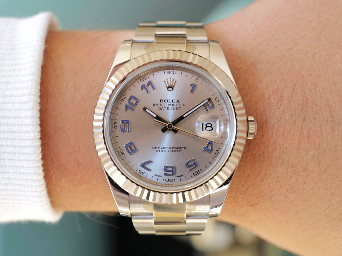 Швейцарський годинник Rolex Datejust II Roger Federer Silver Dial 41 (2018)