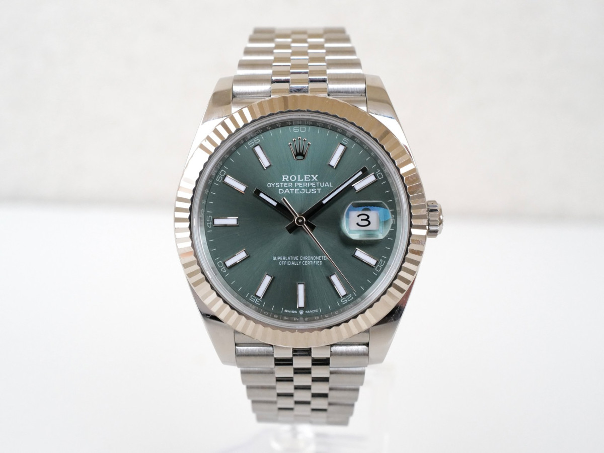 Швейцарський годинник Rolex Datejust 41 Jubilee Mint Green Dial (2022)