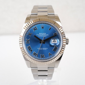 Швейцарський годинник Rolex Datejust 41 Oyster Blue Roman Dial
