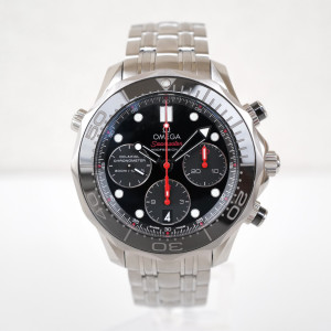 Швейцарские часы Omega Seamaster Diver 300M Black Dial Chronograph 41,5
