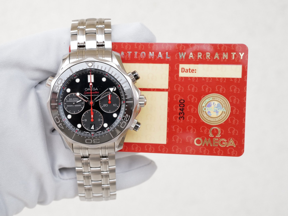 Швейцарские часы Omega Seamaster Diver 300M Black Dial Chronograph 41,5