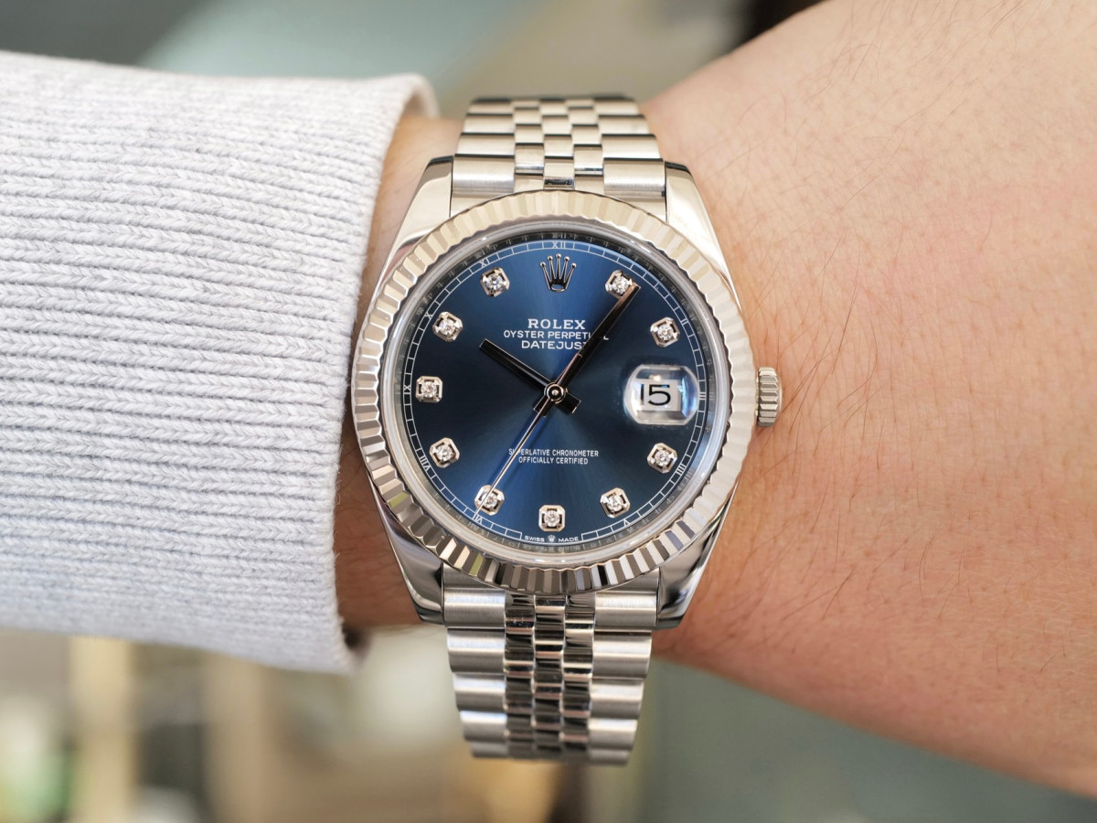 Швейцарський годинник Rolex Datejust 41 Jubilee Blue Diamond Dial